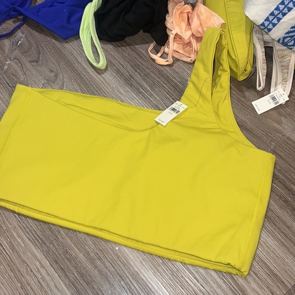 Aerie Goals One Shoulder Sports Bra yellow - Picture 6 of 7